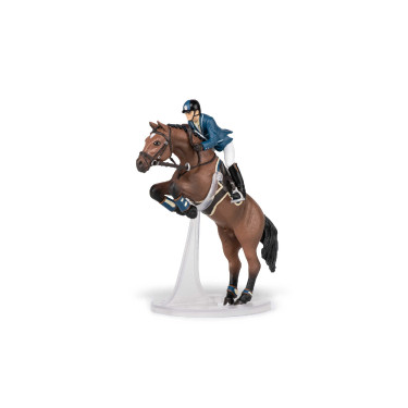 Cheval de saut d'obstacle et son cavalier Papo Cheval de saut d'obstacle et son cavalier Papo