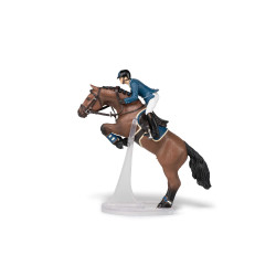 Cheval de saut d'obstacle et son cavalier Papo Cheval de saut d'obstacle et son cavalier Papo