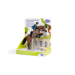 Cheval de saut d'obstacle et son cavalier Papo Cheval de saut d'obstacle et son cavalier Papo