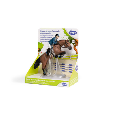 Cheval de saut d'obstacle et son cavalier Papo Cheval de saut d'obstacle et son cavalier Papo