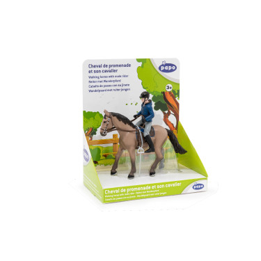 Cheval de promenade et son cavalier Papo Cheval de promenade et son cavalier Papo