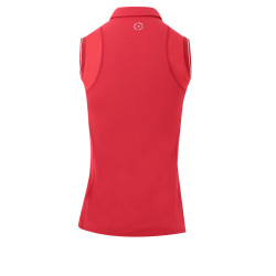 Polo Equithème Sarah sans manches Cerise Rouge Polo Equithème Sarah sans manches Cerise Rouge