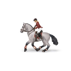 Wedstrijdpaard en zijn amazone Papo