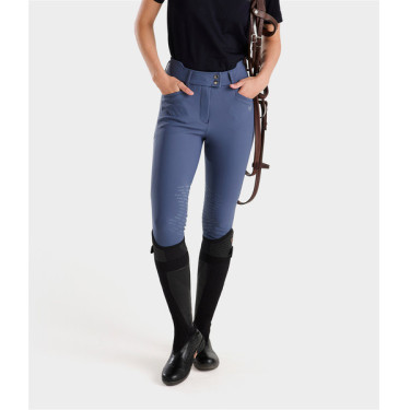 Pantalon d'équitation X-perform Iconic Horse Pilot femme Vintage Indigo Bleu