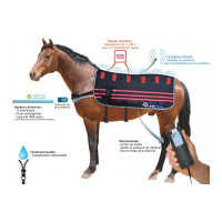 E.Ziback Pro couverture de massage vibrant et chauffant pour chevaux E.Ziback Pro couverture de massage vibrant et chauffant pour chevaux