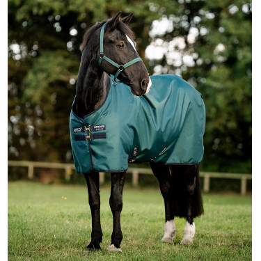 Amigo Ripstop Horseware 900D Turnout deken gevoerd met fleece 50g Groen dynastie / marine / zilver