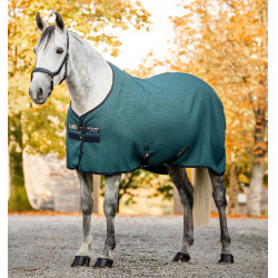 Horseware Rambo Techni Waffle Cooler zweetdeken Groen dynastie / marine / zilver
