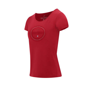 T-shirt Equithème Anna korte mouwen Kers Rood