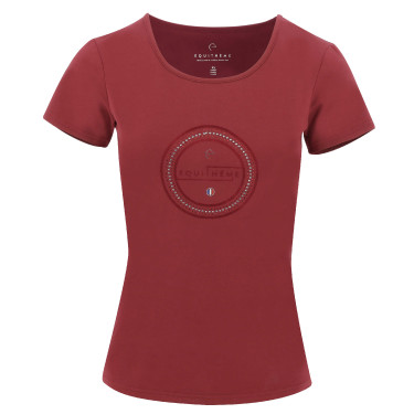 T-shirt Equithème Anna manches courtes Cerise Rouge T-shirt Equithème Anna manches courtes Cerise Rouge
