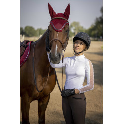 Polo Equithème Pekin lange mouwen Wit Polo Equithème Pekin lange mouwen Wit