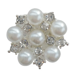 Grampo de cabelo com strass/pérola