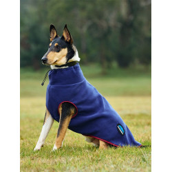 Weerbestendige fleece hondenhoes ComFiTec Marine / bordeaux Blauw Weerbestendige fleece hondenhoes ComFiTec Marine / bordeaux Blauw
