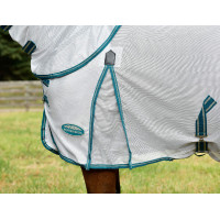 Couverture anti-mouches Weatherbeeta Combo ComFiTec Zephyr Argent / bleu / citron Couverture anti-mouches Weatherbeeta Combo ComFiTec Zephyr Argent / bleu / citron