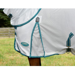 Weatherbeeta Combo ComFiTec Zephyr vliegen deken Zilver / teal / stone Weatherbeeta Combo ComFiTec Zephyr vliegen deken Zilver / teal / stone