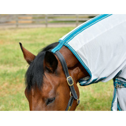 Couverture anti-mouches Weatherbeeta Combo ComFiTec Zephyr Argent / vert sarcelle / stone