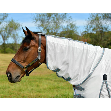 Weatherbeeta ComFiTec Essential Combo vliegen deken Wit / grijs / felblauw