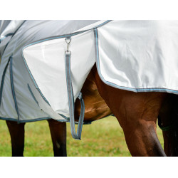 Couverture anti-mouches Combo Weatherbeeta ComFiTec Essential Blanc / gris / bleu vif Couverture anti-mouches Combo Weatherbeeta ComFiTec Essential Blanc / gris / bleu vif