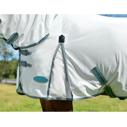 Couverture anti-mouches Combo Weatherbeeta ComFiTec Essential Blanc / gris / bleu vif Couverture anti-mouches Combo Weatherbeeta ComFiTec Essential Blanc / gris / bleu vif