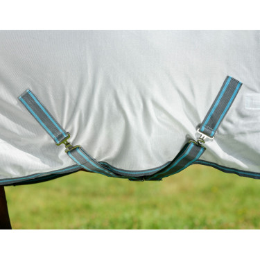 Couverture anti-mouches Combo Weatherbeeta ComFiTec Essential Blanc / gris / bleu vif Couverture anti-mouches Combo Weatherbeeta ComFiTec Essential Blanc / gris / bleu vif