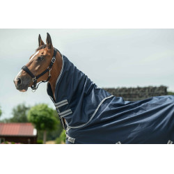 Couverture d'extérieur Therma Pro HKM Cou détachable 600D Bleu foncé