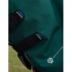 Weatherbeeta ComFiTec Dynamic Turnout 220 g deken met afneembare hals Bosgroen / marineblauw