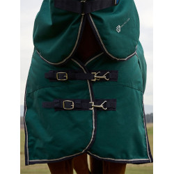 Couverture Weatherbeeta ComFiTec Dynamic Turnout 220g cou détachable Vert forêt / marine