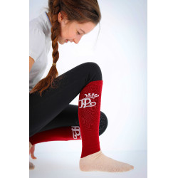 Chaussette Pénélope Concours Rouge / crème