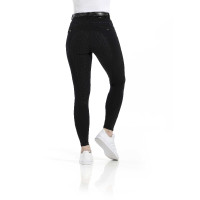 Broek Equithème Safir siliconen zitvlak Zwart / blauw Broek Equithème Safir siliconen zitvlak Zwart / blauw
