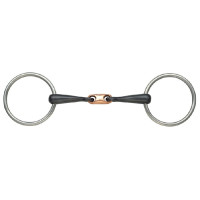 Dubbelgebroken bit met ringen koper Shires