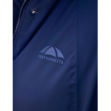 Lange waterdichte WeatherBeeta damesjas Marine Marineblauw Lange waterdichte WeatherBeeta damesjas Marine Marineblauw