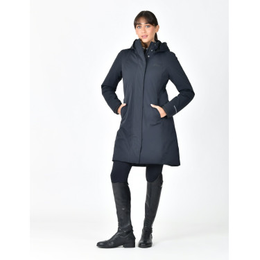 Lange waterdichte WeatherBeeta damesjas Marine Marineblauw Lange waterdichte WeatherBeeta damesjas Marine Marineblauw