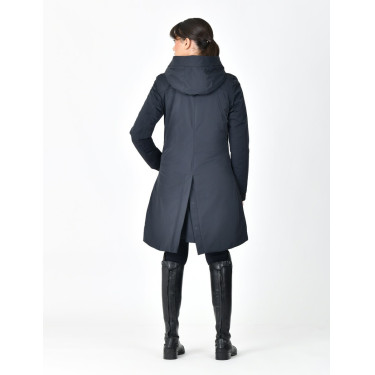 Lange waterdichte WeatherBeeta damesjas Marine Marineblauw Lange waterdichte WeatherBeeta damesjas Marine Marineblauw