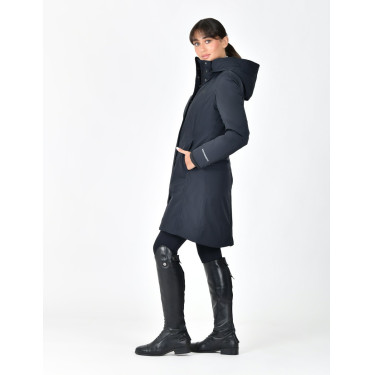 Lange waterdichte WeatherBeeta damesjas Marine Marineblauw Lange waterdichte WeatherBeeta damesjas Marine Marineblauw