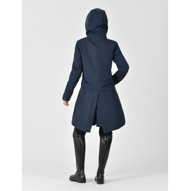 Lange waterdichte WeatherBeeta damesjas Marine Marineblauw Lange waterdichte WeatherBeeta damesjas Marine Marineblauw