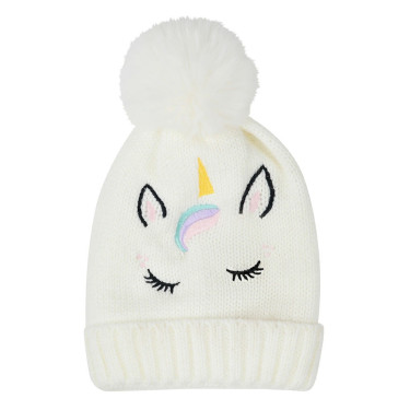 Geborduurde Dublin Unicorn-oorbescherming voor kinderen Wit Geborduurde Dublin Unicorn-oorbescherming voor kinderen Wit
