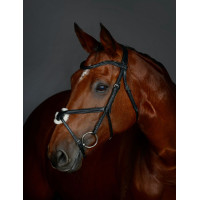 Collegiate ComFiTec Opulux hoofdstel met gevlochten sperriem, gevoerd Zwart