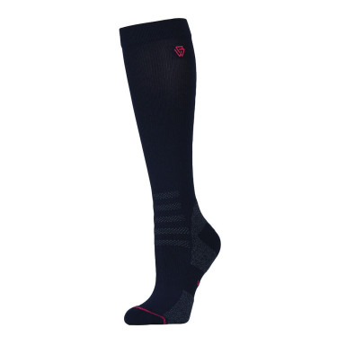 Weatherbeeta compressiekousen tot kniehoogte Marine / felroze Weatherbeeta compressiekousen tot kniehoogte Marine / felroze