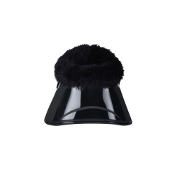 Bell boots met schapenvacht Weatherbeeta Tough-Tec Impact Fleece Trim Zwart / zwart