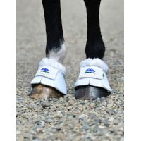 Bell boots met schapenvacht Weatherbeeta Tough-Tec Impact Fleece Trim Zwart / zwart