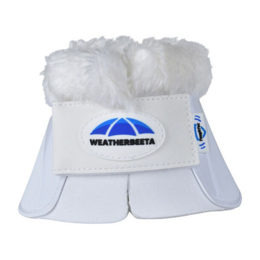 Bell boots met schapenvacht Weatherbeeta Tough-Tec Impact Fleece Trim Wit / wit