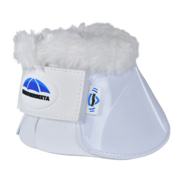 Bell boots met schapenvacht Weatherbeeta Tough-Tec Impact Fleece Trim Wit / wit