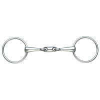 Dubbelgebroken bit met ringen Shires Roestvrij staal Dubbelgebroken bit met ringen Shires Roestvrij staal