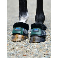 Rubberen springschoenen met schapenvacht WeatherBeeta Tough-Tec Prime Fleece Trim Zwart / bosgroen