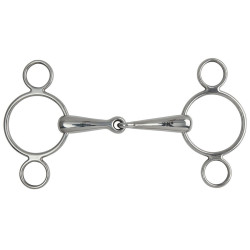 Mors 2 anneaux Gag Shires Acier inoxydable Mors 2 anneaux Gag Shires Acier inoxydable