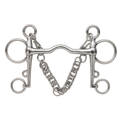 Mors Pelham medium Shires Acier inoxydable