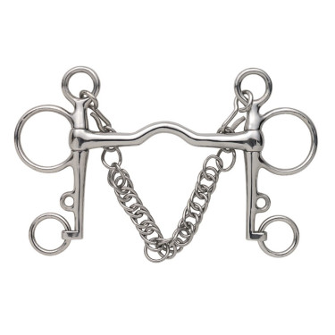 Mors Pelham medium Shires Acier inoxydable