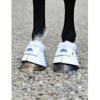 Weatherbeeta Tough-Tec strijklappen met fleece rand Wit