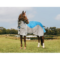 Weatherbeeta ComFiTec Dual Shield waterdichte en vliegenwerende deken met afneembare hals Blauw / grijs Weatherbeeta ComFiTec Dual Shield waterdichte en vliegenwerende deken met afneembare hals Blauw / grijs