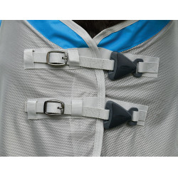 Weatherbeeta ComFiTec Dual Shield waterdichte en vliegenwerende deken met afneembare hals Blauw / grijs