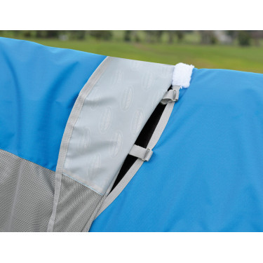 Couverture anti-mouches et imperméable Weatherbeeta ComFiTec Dual Shield cou détachable Bleu / gris Couverture anti-mouches et imperméable Weatherbeeta ComFiTec Dual Shield cou détachable Bleu / gris